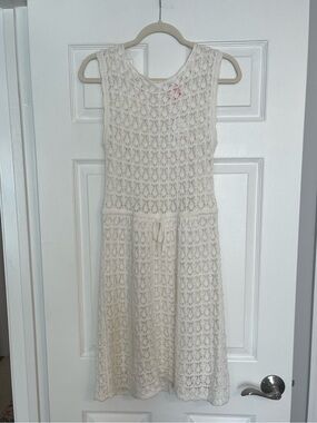 NWT Joe Fresh Cream Crochet Sleeveless Mini Dress